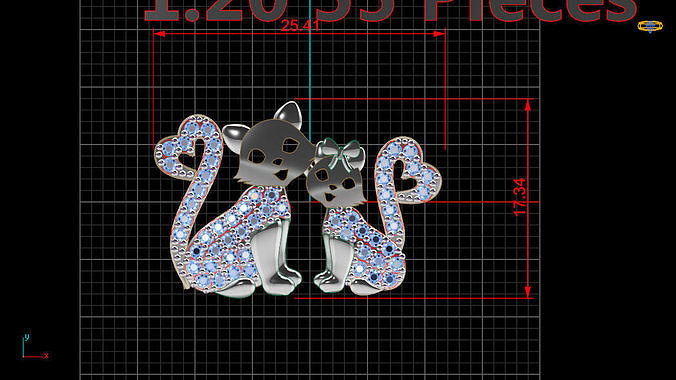 cat pendant  3D print model