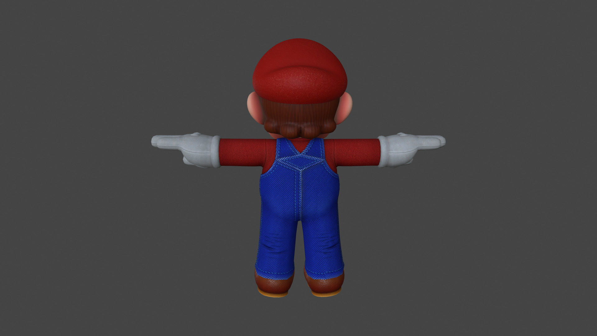 BROS-001 Mario Low-poly 3D model_3