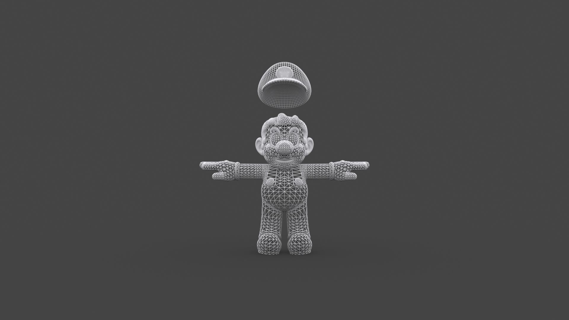 BROS-001 Mario Low-poly 3D model_8