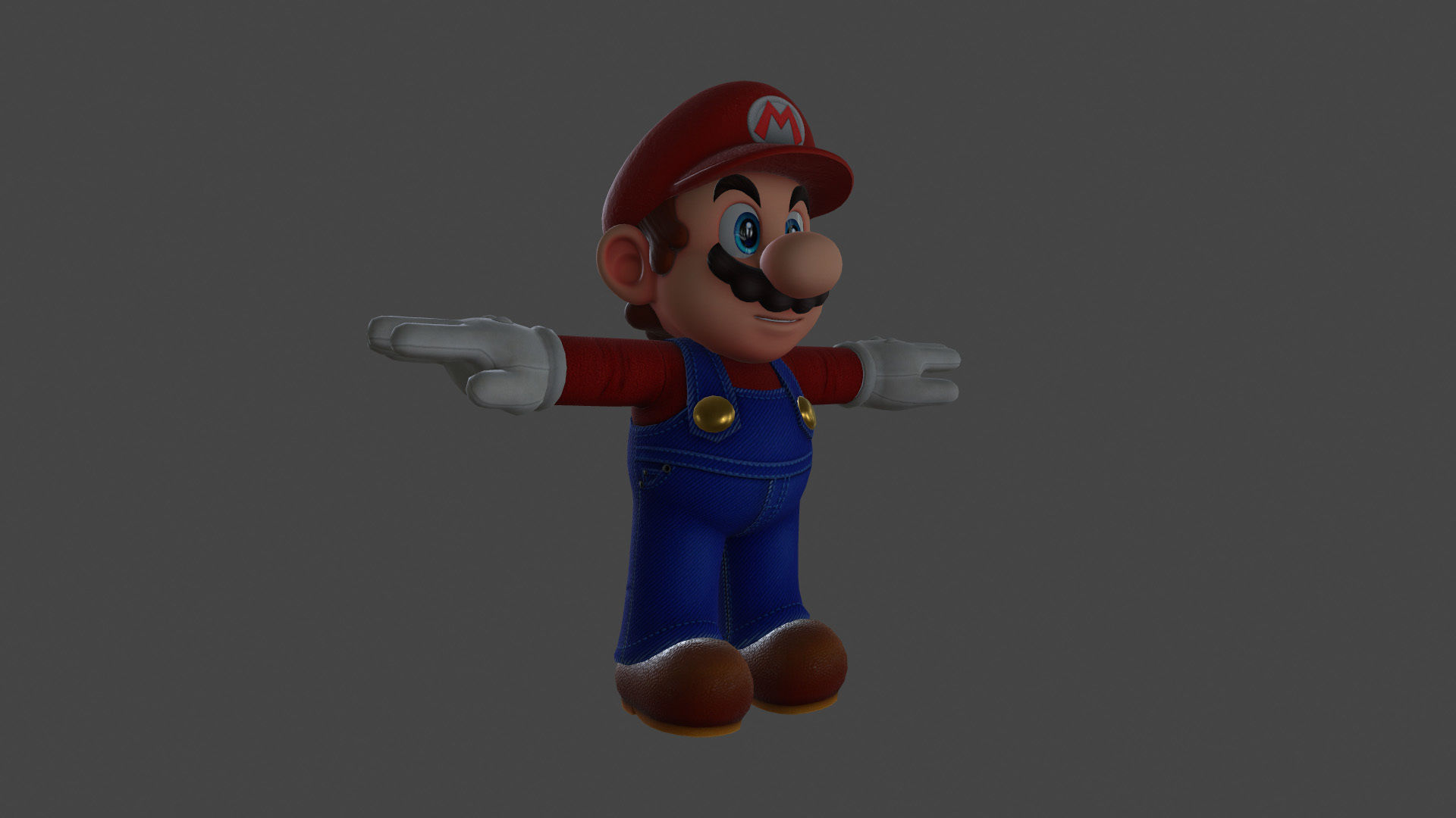 BROS-001 Mario Low-poly 3D model_4