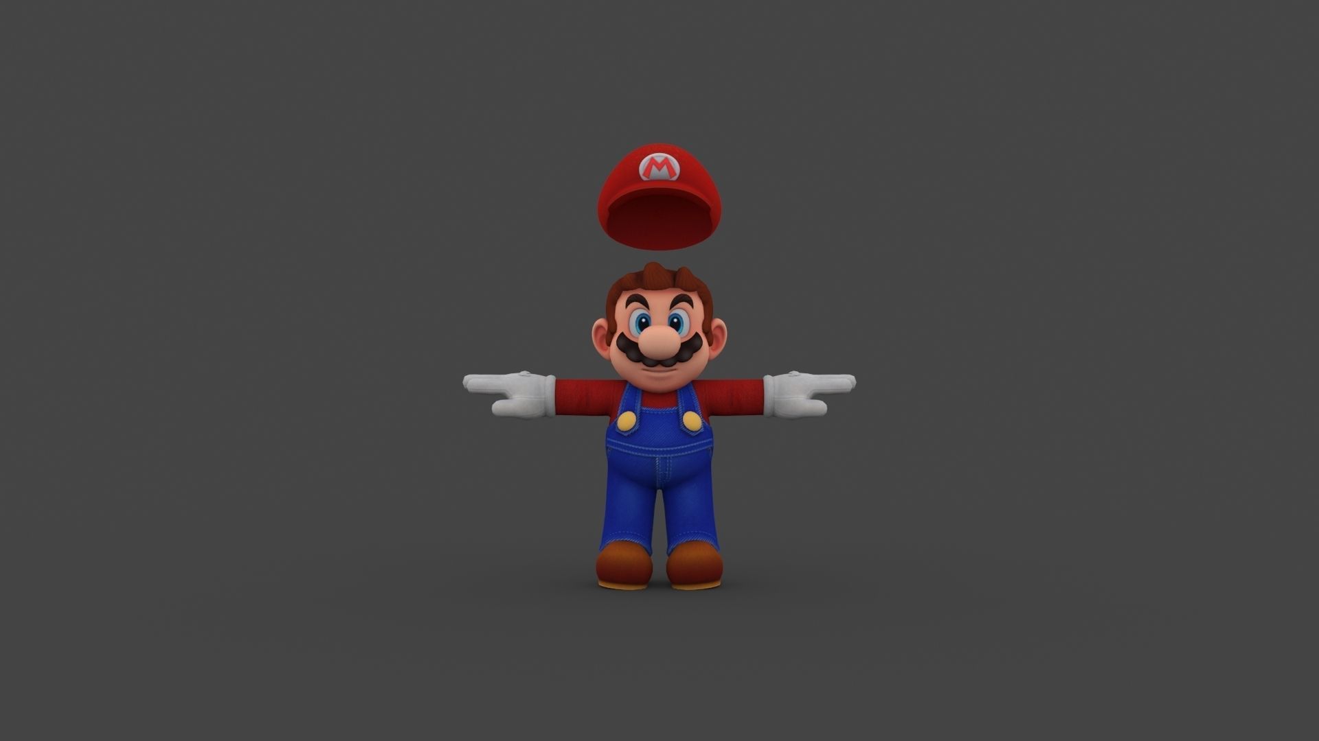 BROS-001 Mario Low-poly 3D model_5