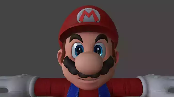 BROS-001 Mario Low-poly 3D model