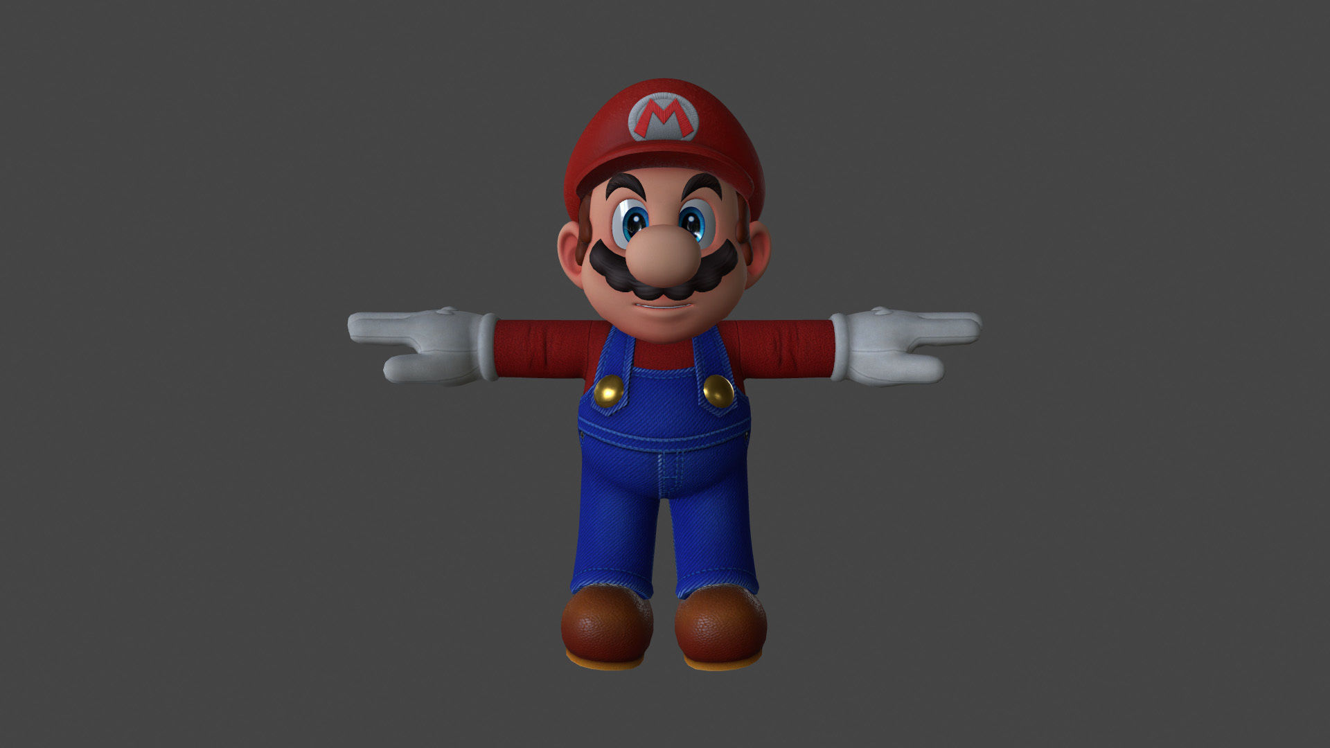BROS-001 Mario Low-poly 3D model_2