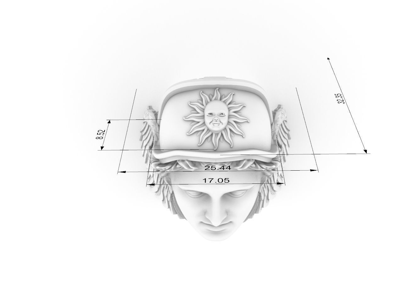 hermes ring 3d model 3D print model_4