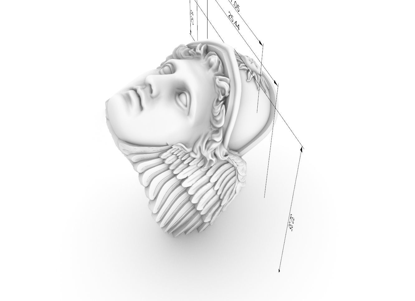 hermes ring 3d model 3D print model_1