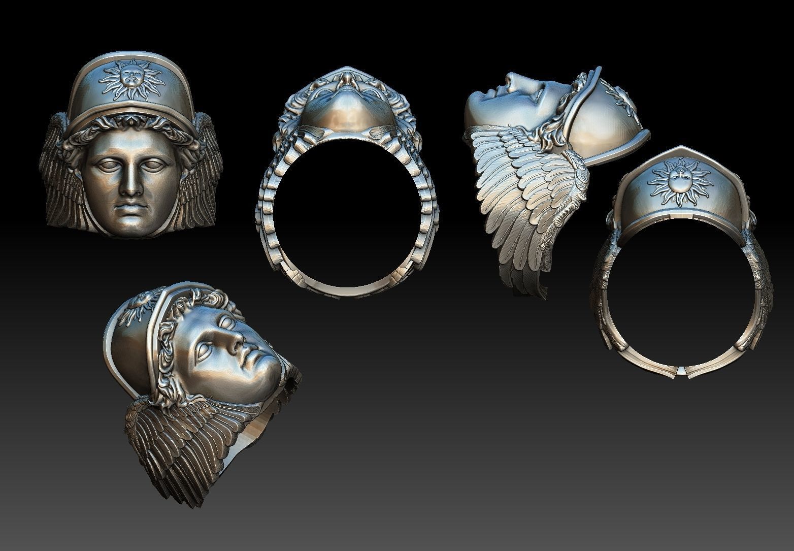 hermes ring 3d model 3D print model_9