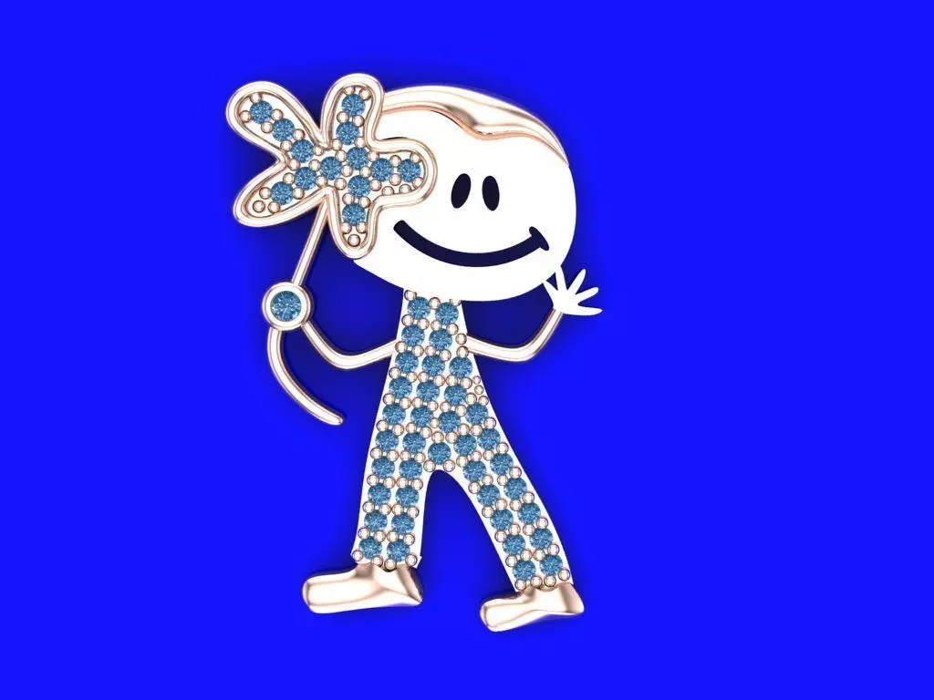 baby pendant 3D print model