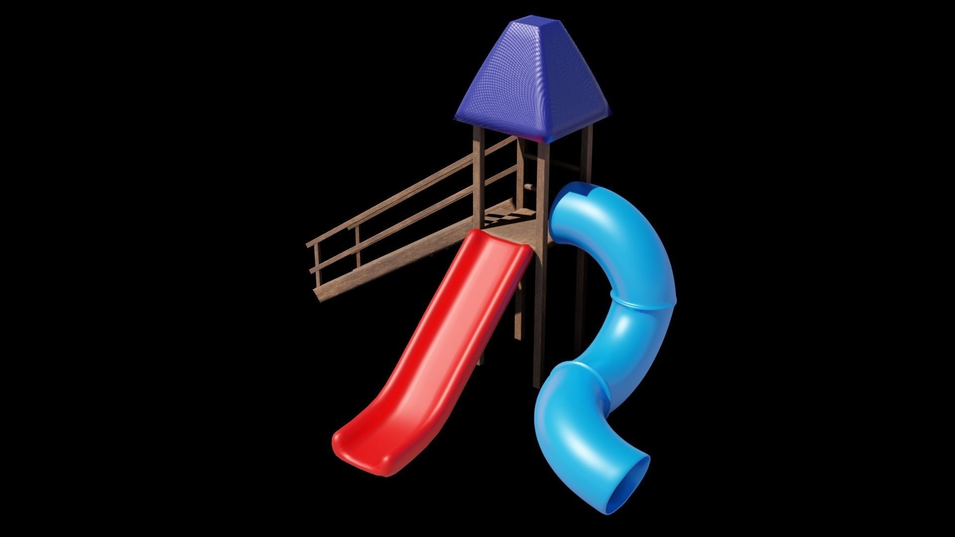 Slide 3D model playground Low-poly 3D model_13
