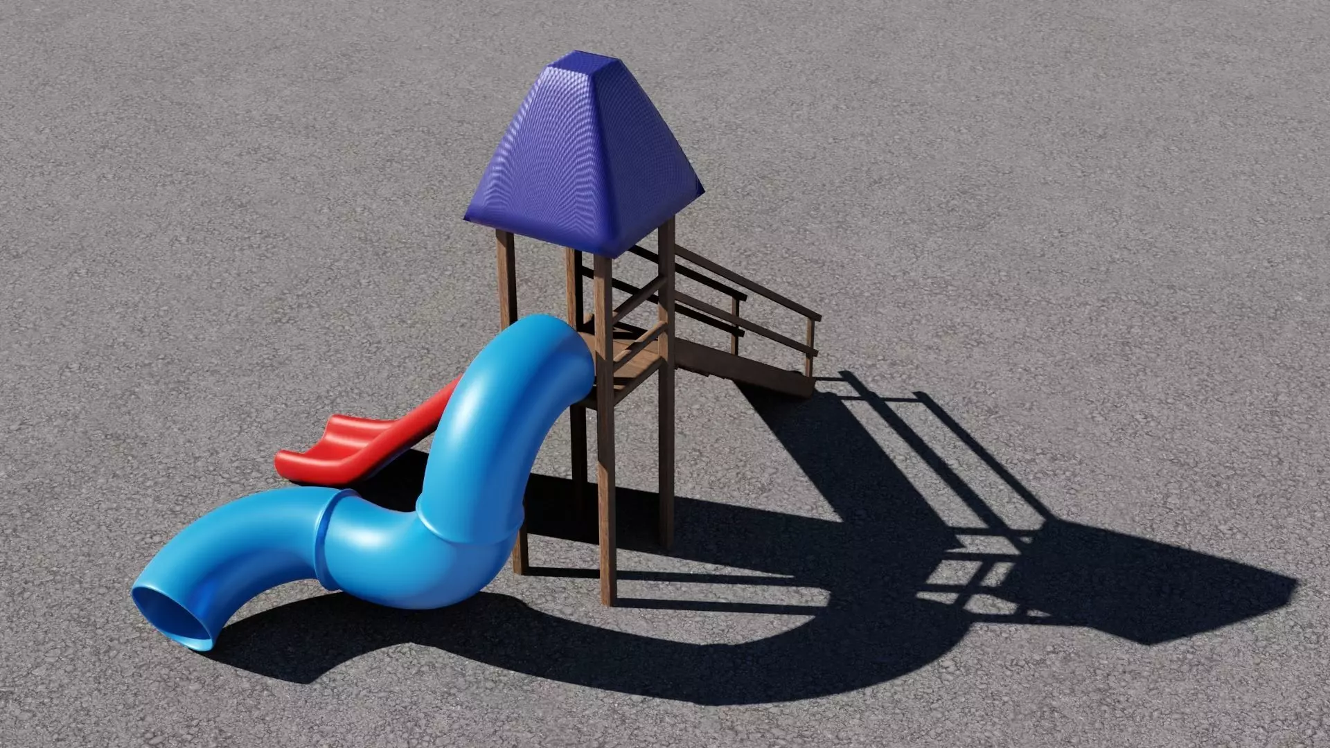 Slide 3D model playground Low-poly 3D model_0