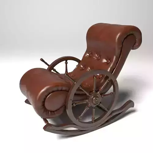 Leather rocking chair