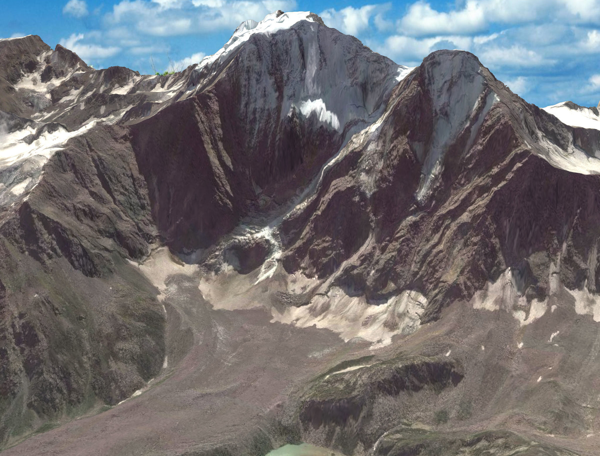 Mountain landscape 3D model_2