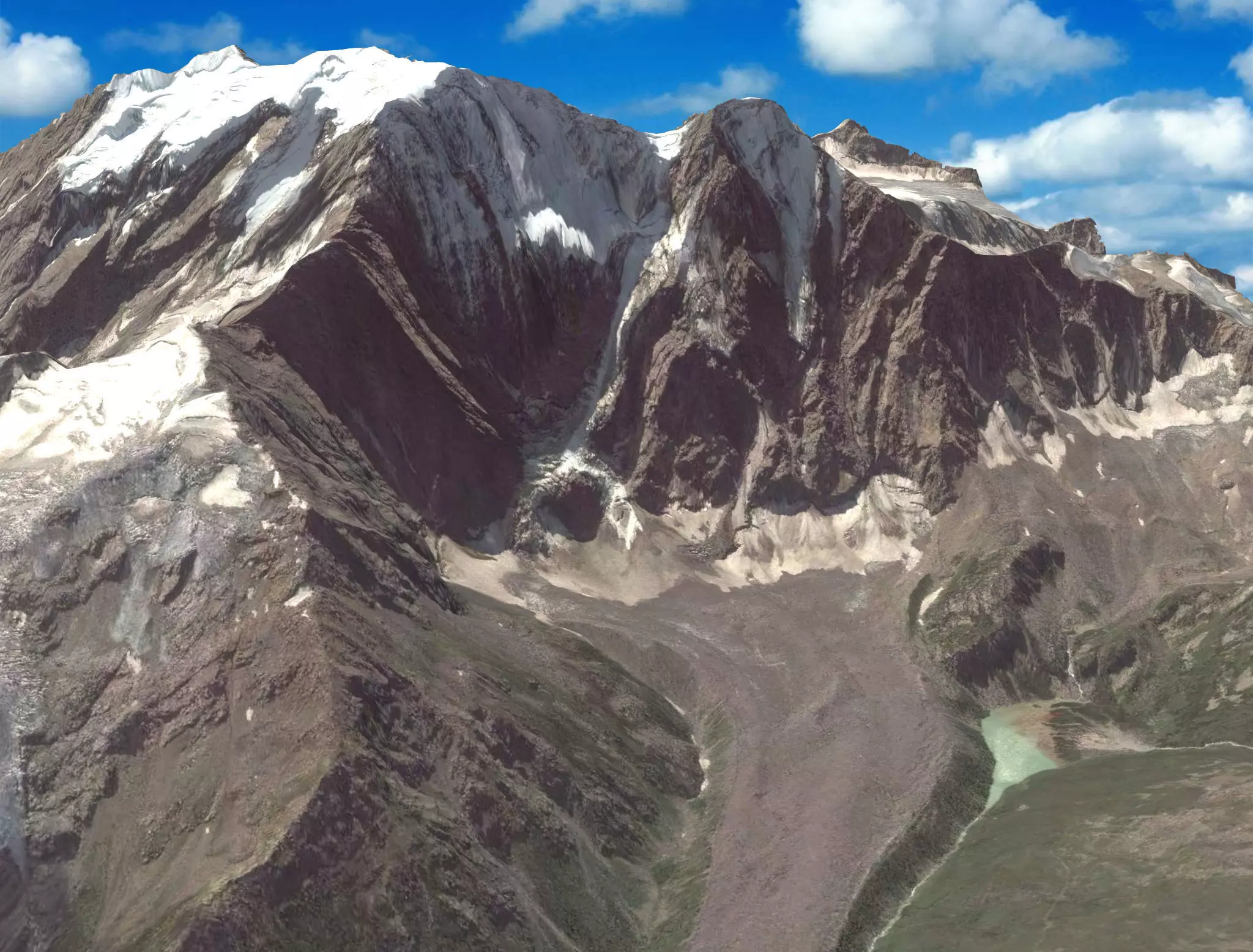 Mountain landscape 3D model_0