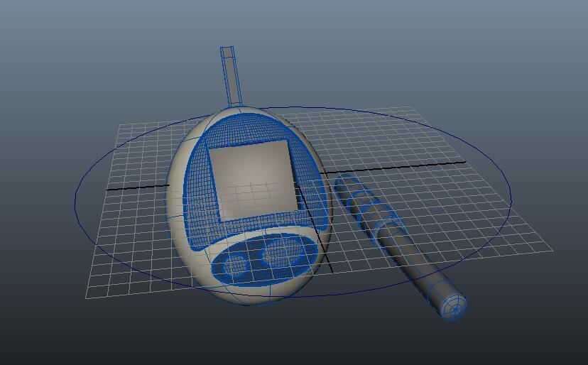Blood glucose meter 3D model_2