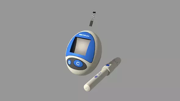 Blood glucose meter 3D model_0