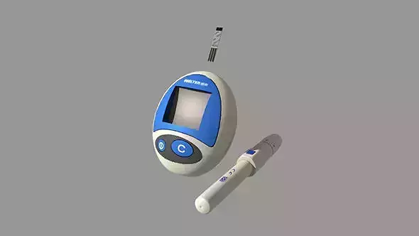 Blood glucose meter 3D model