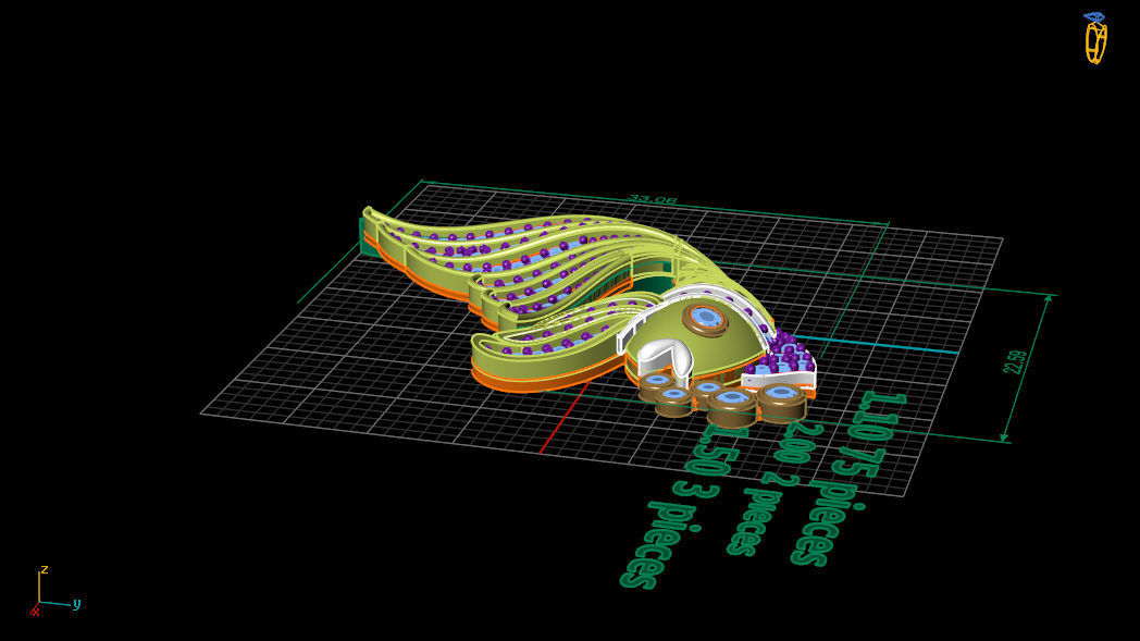  fish necklace 3D print model_3