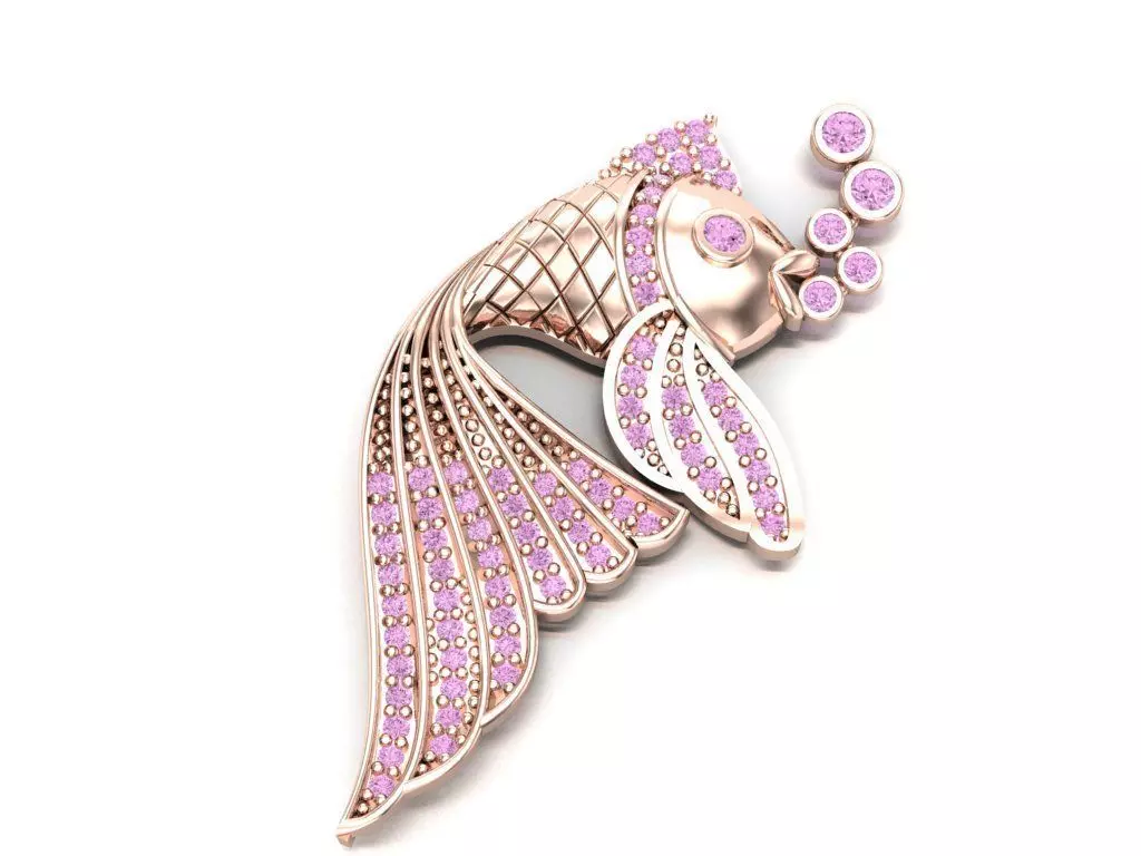  fish necklace 3D print model_0