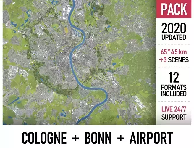 Cologne - Bonn - CGN Airport 3D Model Collection