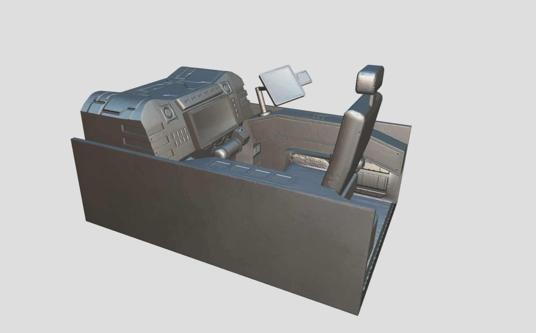 3D model Sci-fi Cockpit VR / AR / low-poly | CGTrader