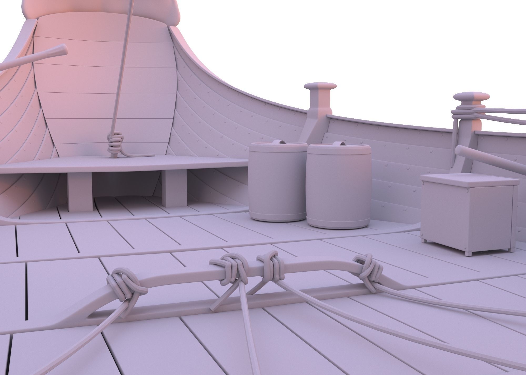 Drakkar Viking Ship 3D model_9