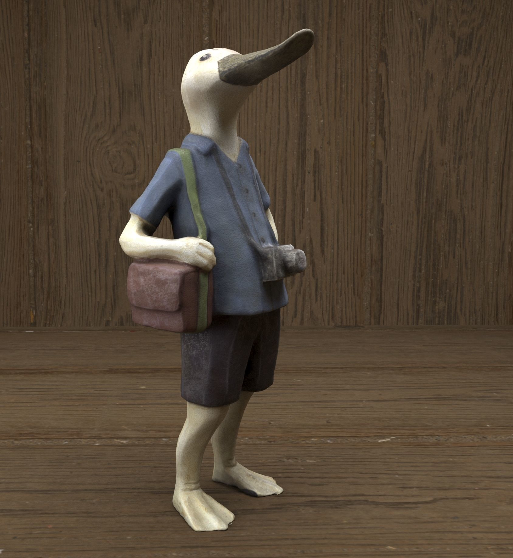 Duck photographer 3D model_5