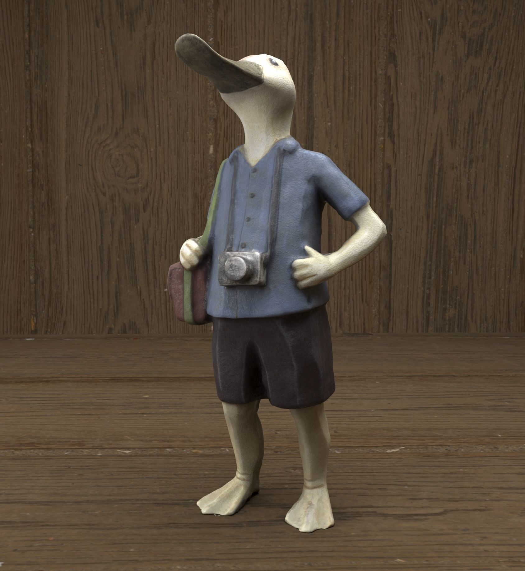 Duck photographer 3D model_7