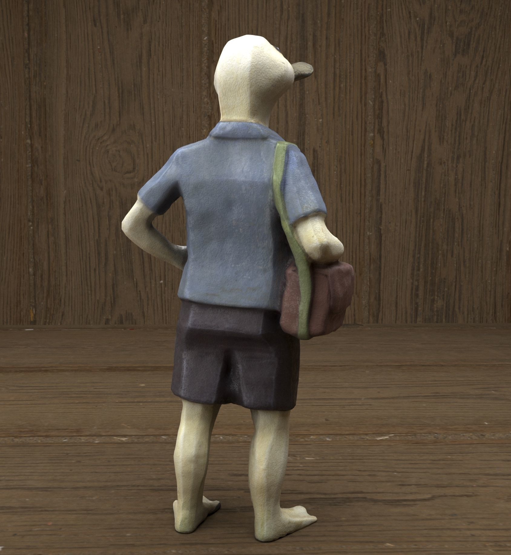 Duck photographer 3D model_6