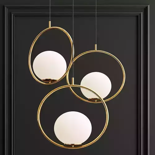PL372 three gold spheres pendant light