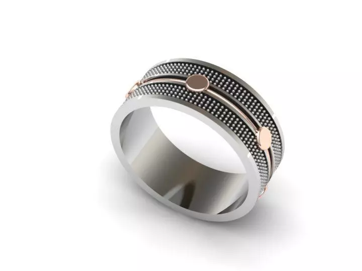 Wedding ring man 3D print model_0