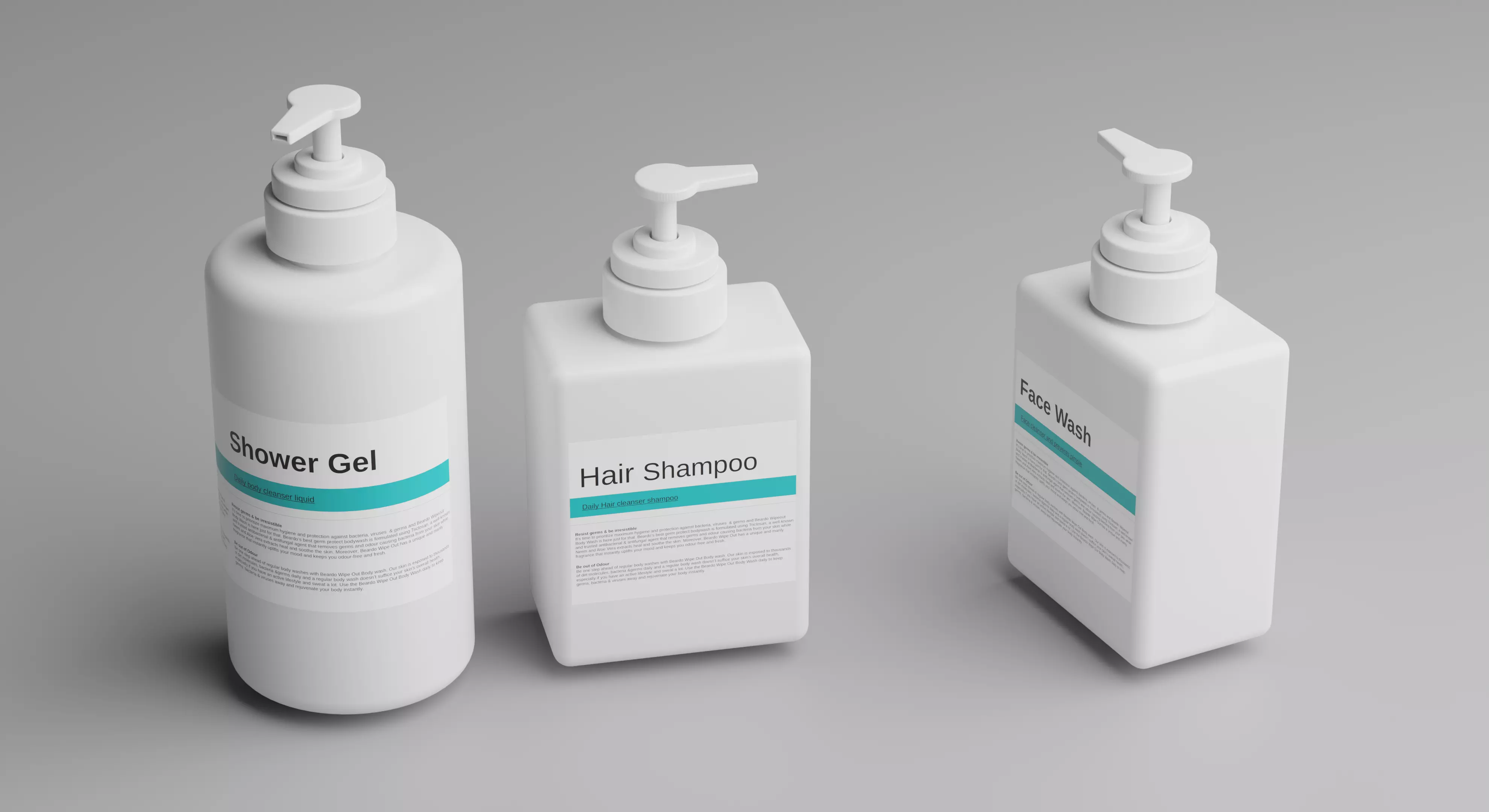 Shampoo Bottles 3D model_0