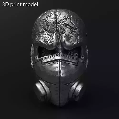 Skull Pendant jewelry with mask vol2  3D print model