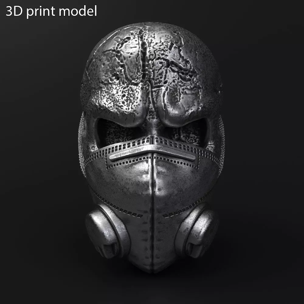 Skull Pendant jewelry with mask vol2 3D print model