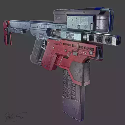Kang Tao Cyber Rifle Low-poly 3D model