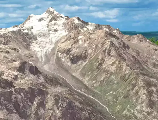Mountain landscape 3D model
