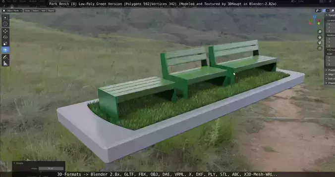 Park Bench -8- Green Version
