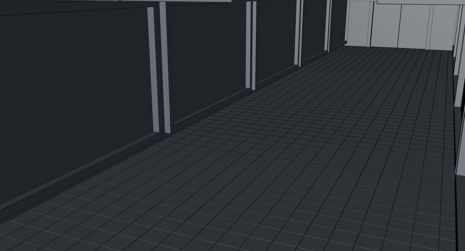 Sci Fi Corridor  Low-poly 3D model_7