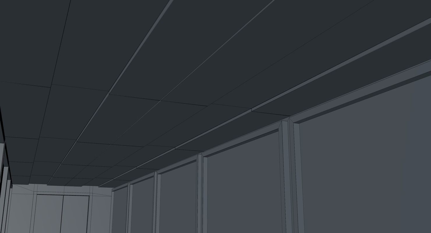 Sci Fi Corridor  Low-poly 3D model_8