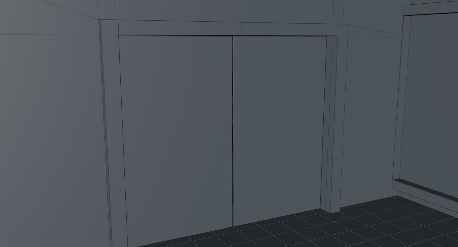 Sci Fi Corridor  Low-poly 3D model_9