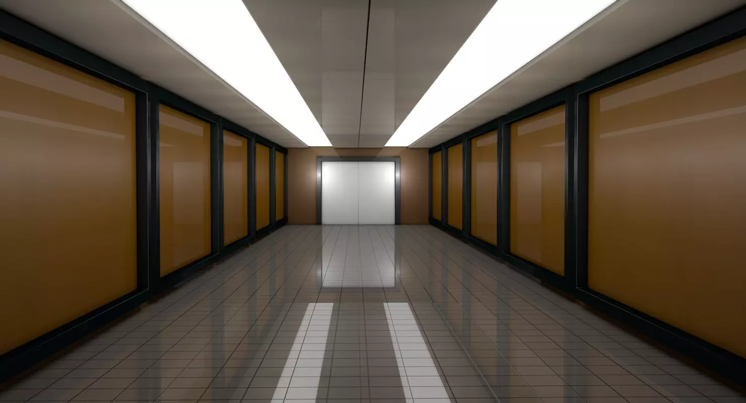 Sci Fi Corridor  Low-poly 3D model_0