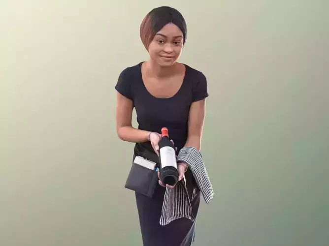 Iona 10933 - Waitress Presenting Bottle