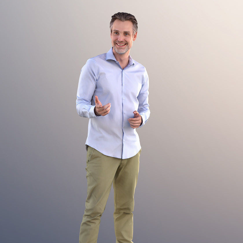 Will 10851 - Talking Office Guy Low-poly 3D model_1