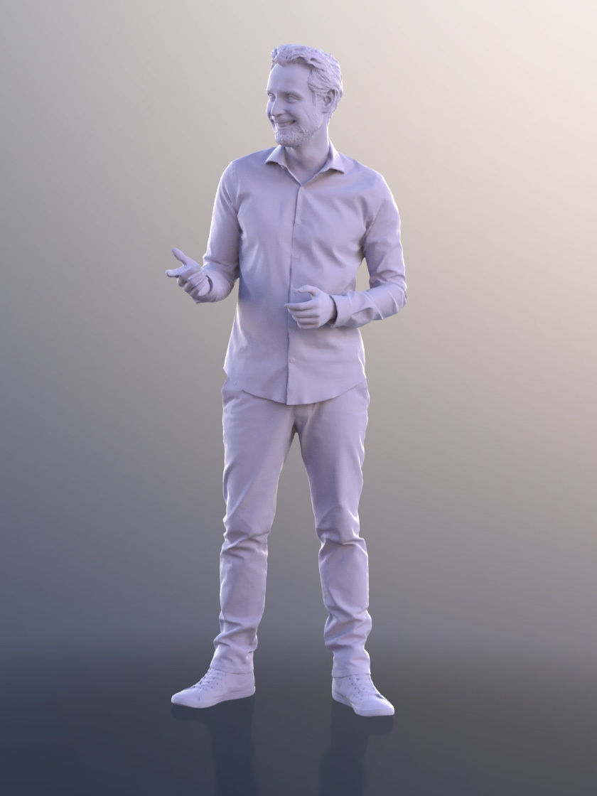 Will 10851 - Talking Office Guy Low-poly 3D model_4