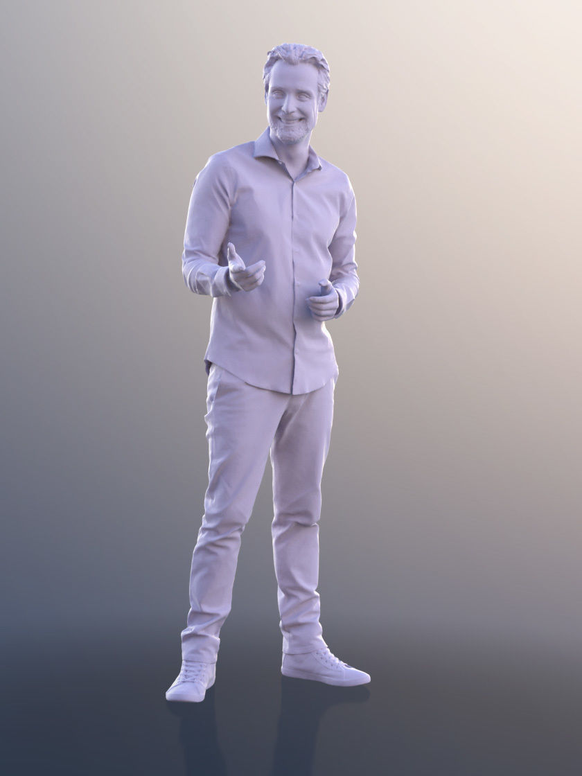 Will 10851 - Talking Office Guy Low-poly 3D model_3