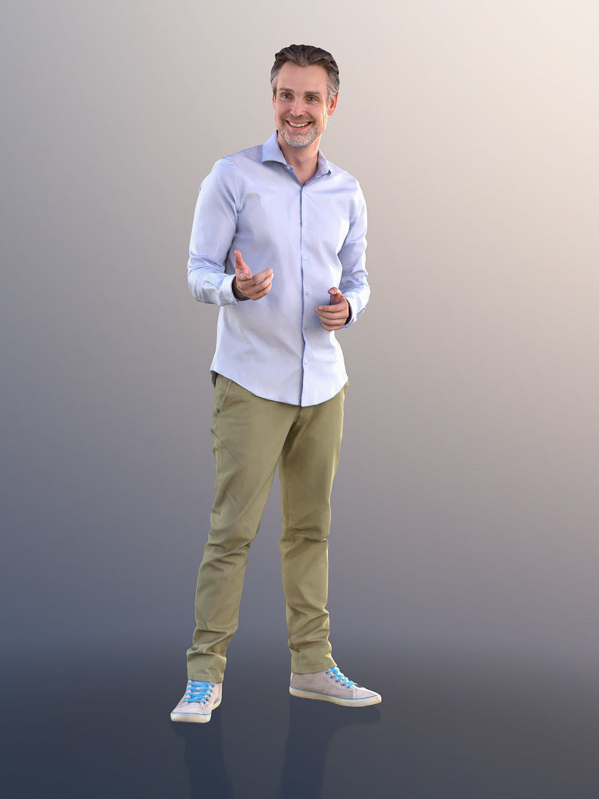 Will 10851 - Talking Office Guy Low-poly 3D model_2