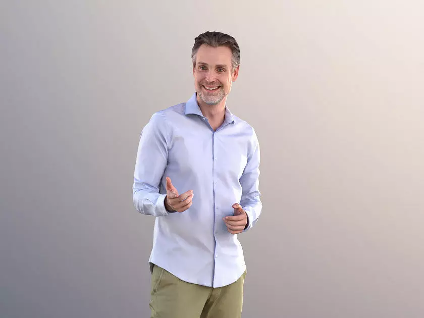 Will 10851 - Talking Office Guy Low-poly 3D model_0