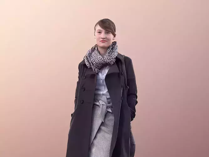 Svenja 10761 - Business Woman Walking Outdoors Low-poly 3D model