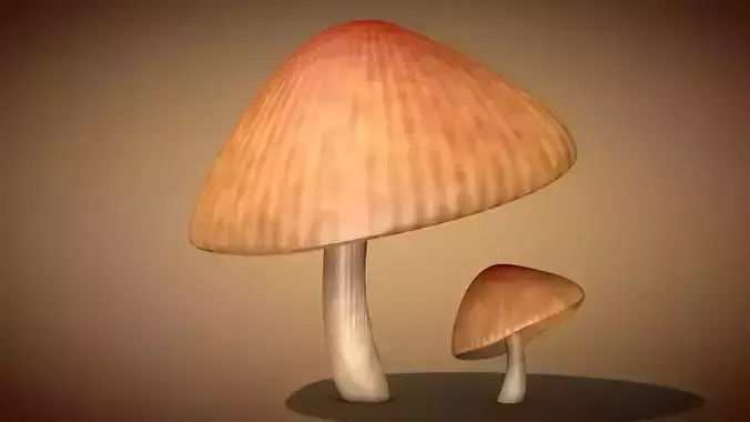 Mushroom 3 two mushrooms Low-poly 3D model Mushroom 3 two mushrooms Low-poly 3D model