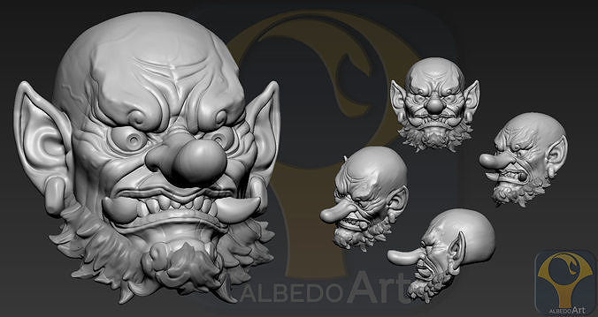 Oni Yokai Head5 3D print model