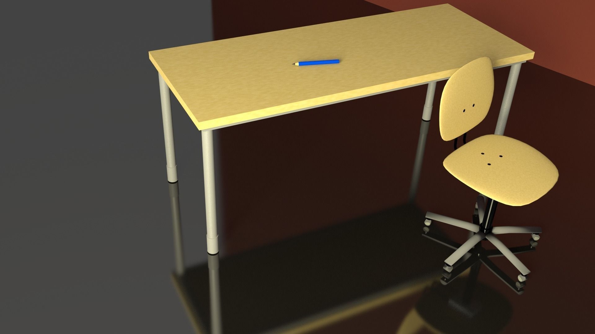 school objects Free 3D model_2