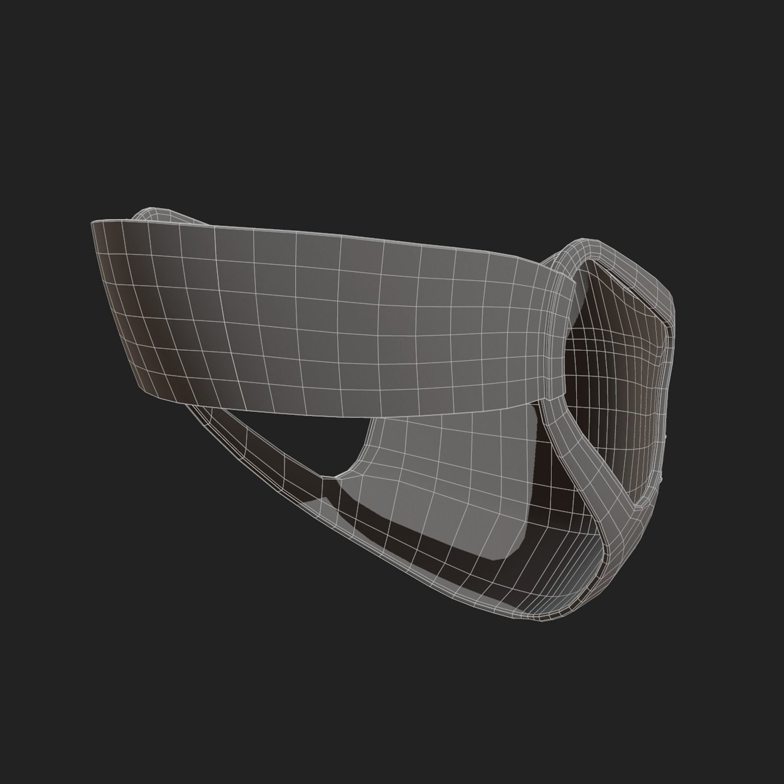 Gas mask fabric futuristic protection isolated  Low-poly 3D model_10